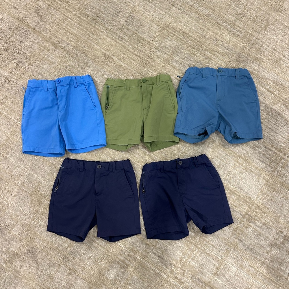 Vineyard Vines size 5 - Blue and Green Elastic Waist Shorts - 5 pair lot